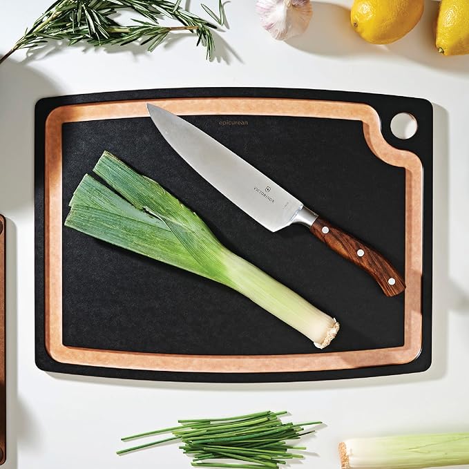 Epicurean Gourmet Series Cutting Board with Juice Groove, 17.5-Inch by 13-Inch, Slate/Natural - Image 2