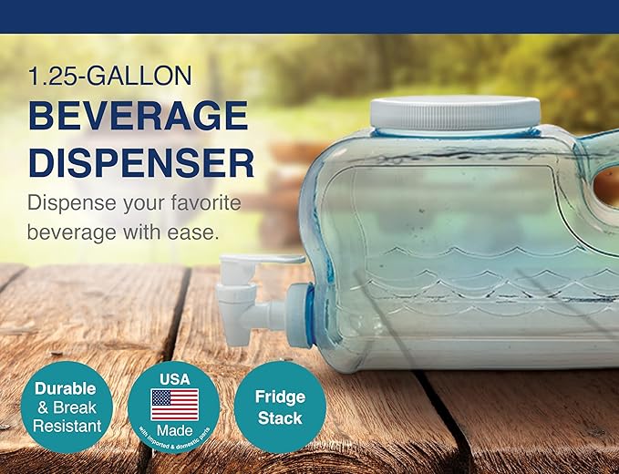 Arrow Home Products Fridge Stackable Beverage Container, 5 Quart, Clear - Image 2