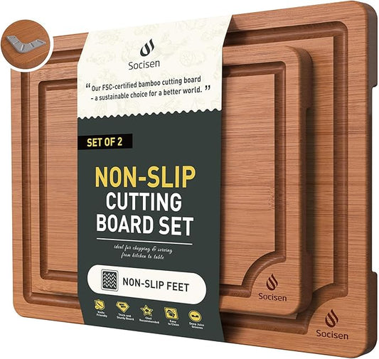 Bamboo Cutting Board Set Non Slip Feet Over Sink Day Gifts Best Mama Mommy Bonus Busy Mom Ever Christmas Xmas Birthday Law Step Stepmom Stepmother Who Have Everything Good Unique Useful Present by Socisen