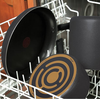 T-fal Initiatives Nonstick Fry Pan 10.5 Inch Oven Safe 350F Pots and Pans, Dishwasher Safe Black