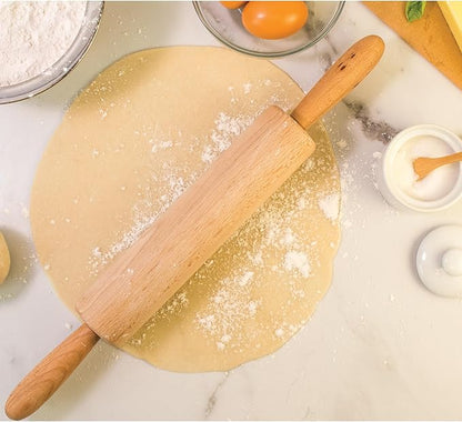Mrs. Anderson’s Baking Wooden Rolling Pin, German Beechwood with Steel Ball Bearings, 10-Inch by 2-Inch - Image 3