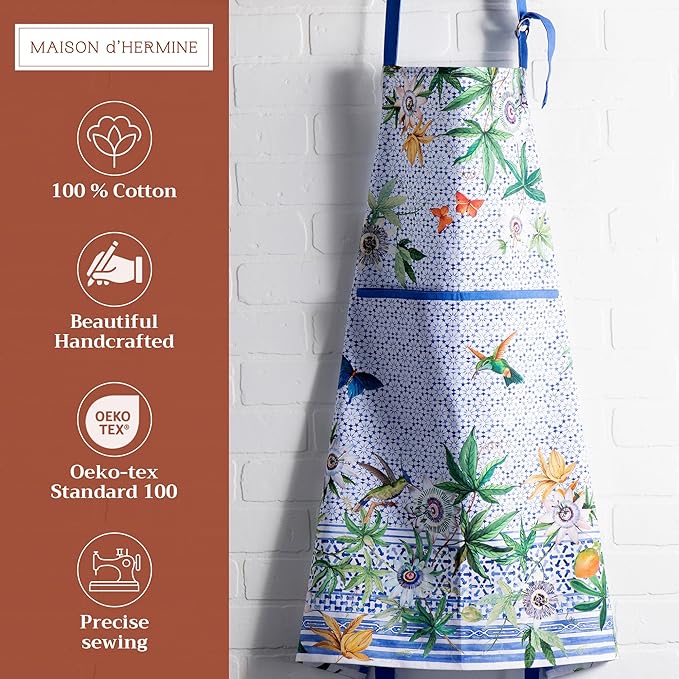 Maison d' Hermine 100% Cotton Apron for women with Pocket Kitchen Chef Apron for Men Cooking Mothers Day Gifts - Image 2