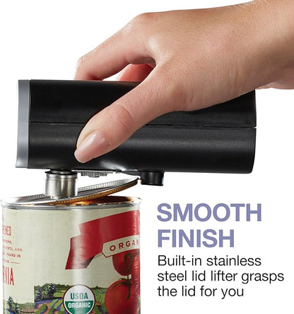 Proctor Silex Automatic Electric Can Opener, Hands Free Cordless Operation & USB Rechargeable, Self-Aligning, Cut Smooth Touch Lid Edges, Compact and Easy to Store, Black - Image 6
