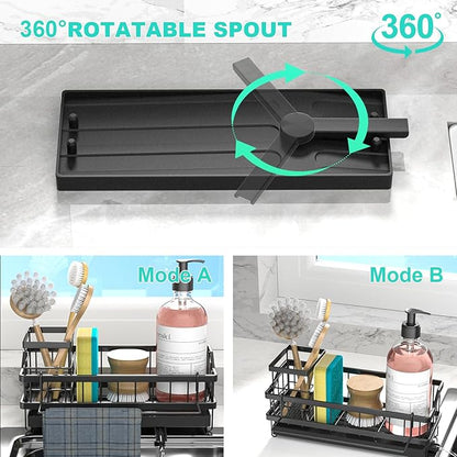 Sponge Holder for Kitchen Sink - Countertop Rustproof Stainless Steel, Kitchen Gadgets Accessories, Sink Caddy - Image 3