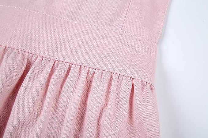 Hyzrz Retro Adjustable Ruffle Aprons with Pockets for Women Girls Vintage Cross Back Pinafore Dress Maid Costume Apron