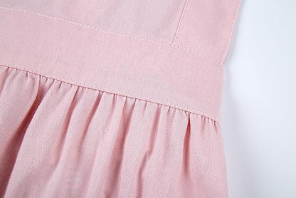 Hyzrz Retro Adjustable Ruffle Aprons with Pockets for Women Girls Vintage Cross Back Pinafore Dress Maid Costume Apron
