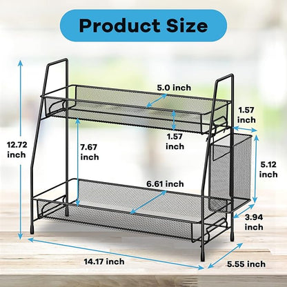 SPISPI Bathroom Organizer Countertop, Spice Rack Organizer for Cabinet,Bathroom Counter Organizer, Kitchen Countertop Organizer (Pack of 2) - Image 2