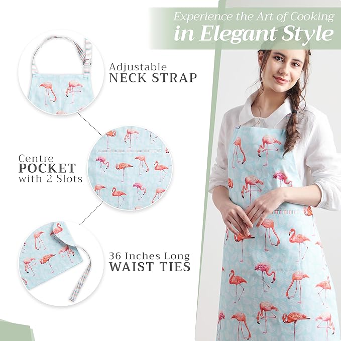 Maison d' Hermine 100% Cotton Apron for women with Pocket Kitchen Chef Apron for Men Cooking Mothers Day Gifts - Image 5
