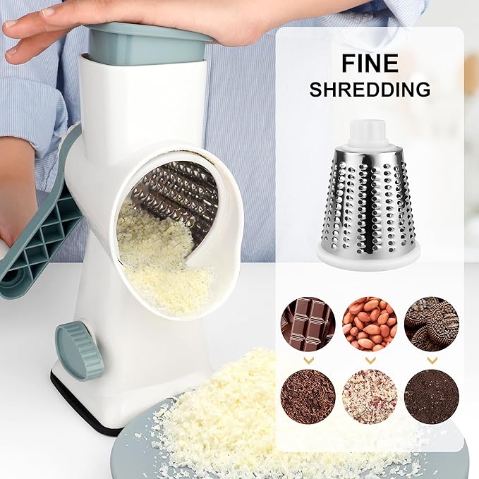 Cheese Grater Box Grater (Rotary hand safeguard White) - Image 4