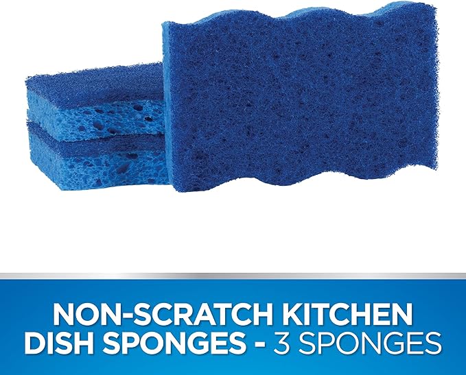 Dawn Non-Scratch Kitchen Dish Sponges, Blue (Pack of 3) - Image 2