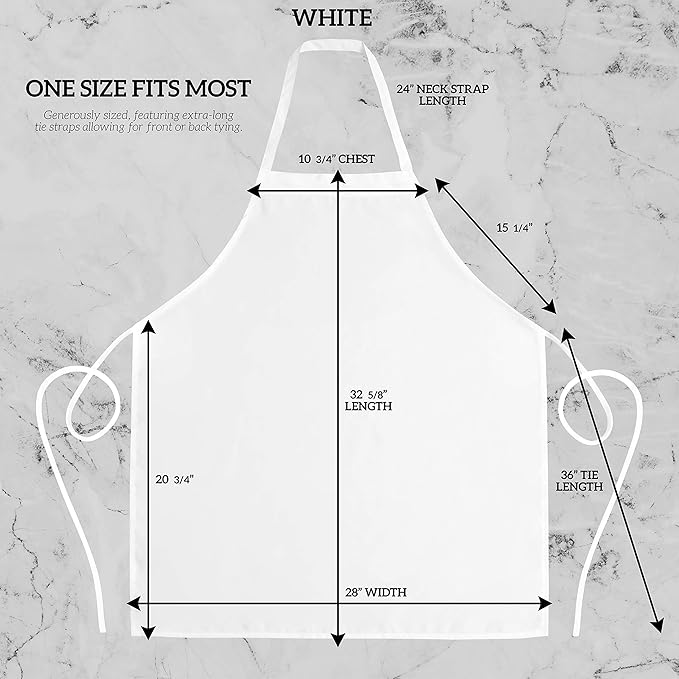 GREEN LIFESTYLE 120 Pack Professional Chef Apron – Grilling Aprons for Men, Waterproof Cooking Apron for BBQ, Work or Restaurant Use, Kitchen Aprons for Women – White, No Pockets - Image 4