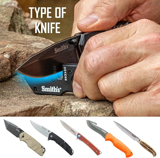 Smith’s Pocket Pal Tactical Knife Sharpener - 2 Stage Sharpener & Diamond Sharpening Rod - Pocket Clip - Outdoor Hunting Knife & Hook Sharpener - Compact & Lightweight - Image 5