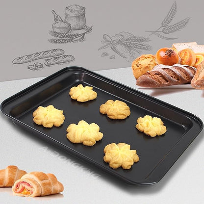 Small Cookie Sheets, Baking Pans, Nonstick Carbon Steel Baking Sheets, 2-Pack, 9.5 X 7.1 Inches (Inner 7.5 X 6) - Image 7