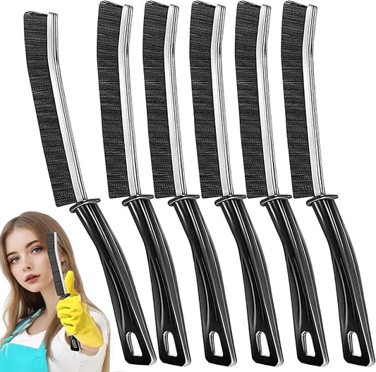 6Pcs Hard-bristled Crevice Cleaning Brush, Multifunctional Thin Gap Scrub Brush, Bathroom Cleaner Tools for Household Use, Kitchen, Window, Toilet, Grout, Faucets, Car by BSFRNF