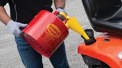 Eagle Plastic Funnel for Type I Metal Safety Cans, 5"x 7"x 12", Made of Chemically Resistant High-Density Polyethylene, Yellow, Made in the USA, F15FUN - Image 5