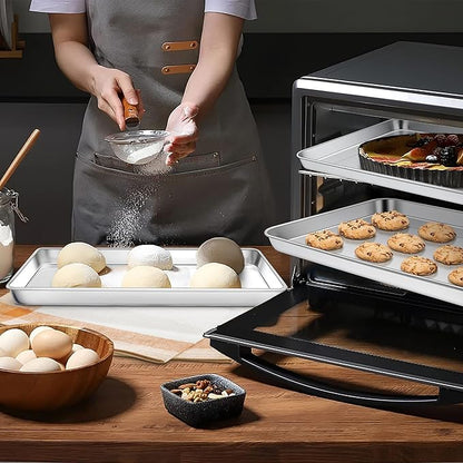 Homikit 1 Pack Quarter Sheet Pan, 9x13 Inches Stainless Steel Cookie Sheets for Baking Non Stick, Metal Baking Sheet Fits Toaster Oven, Bacon Pan Non Toxic & Rust Free, Dishwasher Safe - Image 3