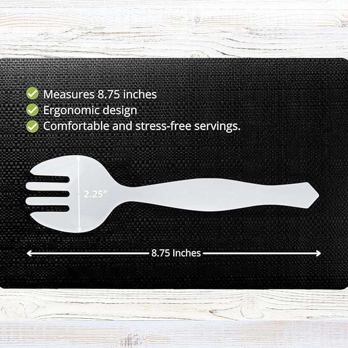 PARTY BARGAINS Disposable White Plastic Serving Forks 8.75 Inch – Heavy Duty White Plastic Forks for Parties, Catering, Weddings, Events – 24 Count