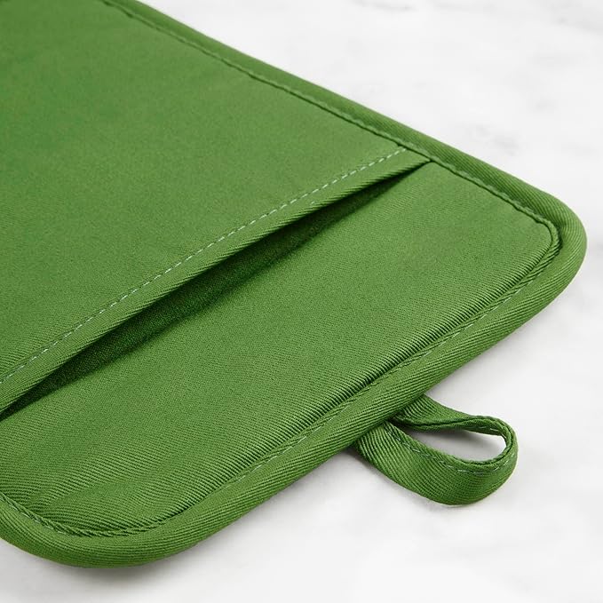 KitchenAid Ribbed Soft Silicone Pot Holder 2-Pack Set, Matcha, 7"x9" - Image 4