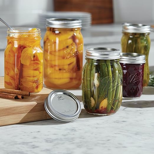 Ball Wide Mouth Glass Mason Jars with Lids and Bands, Used for Canning, Pickling, Juice, Jam, Jelly, Quart Size 32 Ounce (Pack of 6) - Image 7