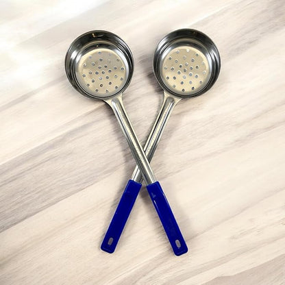 8 Ounce Slotted Stainless Steel Portion Control Ladle Spoon for Measuring and Serving; Commercial Grade Serving Scoops [Pack of 12] - Image 8