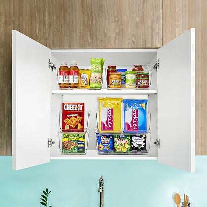 Sorbus Stackable Storage Bins Open Front - Clear Stackable Storage Bins - Pantry Bins for Storage and Organization - Acrylic Stackable Bins for Kitchen - Clear Pantry Organizer Bins (Medium 2 Pack) - Image 3
