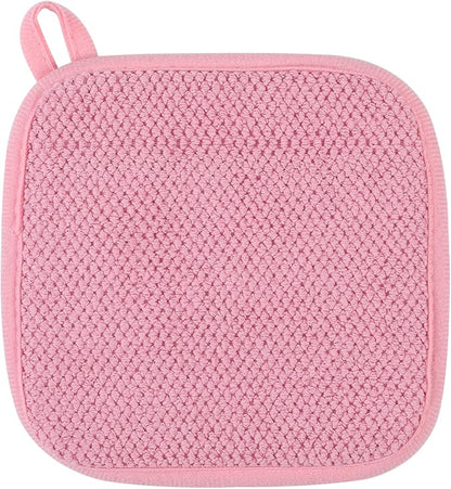 GeeRic Microfiber Dish Drying Mat, Super Absorbent Kitchen Dish Drying Pad, Reversible for Countertop, 7*7 inch Pink by GeeRic