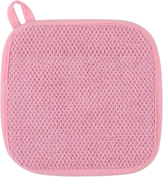 GeeRic Microfiber Dish Drying Mat, Super Absorbent Kitchen Dish Drying Pad, Reversible for Countertop, 7*7 inch Pink by GeeRic