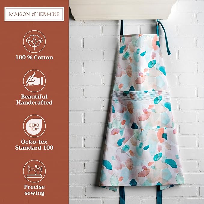 Maison d' Hermine 100% Cotton Apron for women with Pocket Kitchen Chef Apron for Men Cooking Mothers Day Gifts - Image 2