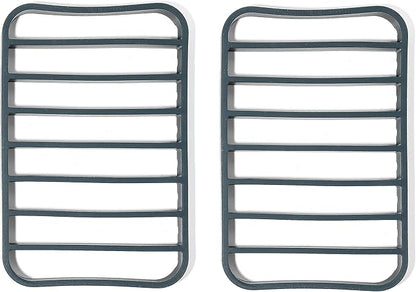 The Silicone Kitchen Silicone Roasting Rack Pan Extra Large, Dishwasher Safe, BPA Free, Non-Toxic, 7 in by 10.75 in, Navy, 2 Pack