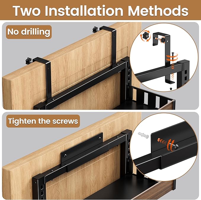 POKIPO 8 Tier Over The Door Pantry Organizer, 2 IN 1 Wall Mount or Hanging Spice Rack Seasoning Shelves with Adjustable Basket, Back of Door Organizer and Storage for Kitchen Cabinet and Room Closet - Image 4