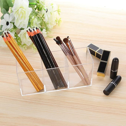 elysolpluv Clear Acrylic Silverware & Pen Organizer Caddy, Transparent Plastic Silverware Holder, Perfect for Office, Bedroom, and Bathroom Storage - Image 7