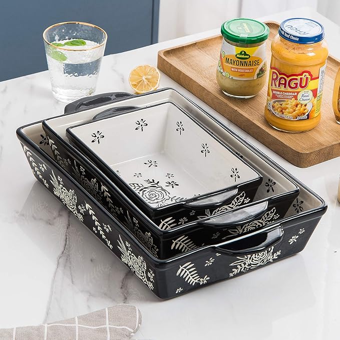 Wisenvoy Casserole Dishes For Oven Baking Dish Ceramic Casserole Dish Lasagna Pan Baking Dishes For Oven Baking Dish Set - Image 2