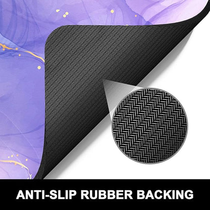 Rnivvi Dish Drying Mat for Kitchen Counter, 16 x 18" Cute Marble Theme Absorbent Heat Resistant Drying Pad with Non-slip Rubber, Coffee Bar Mats for Coffee Machine Dish Rack Kitchen Decor, Purple - Image 5