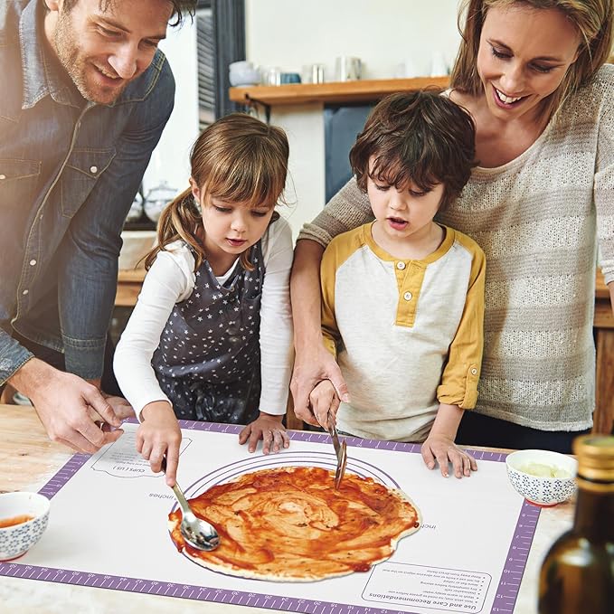 Non Stick Pastry Mat,Extra Large Silicone Baking Mat with Measurement, Food Grade Dough Rolling Mat for Making Cookies Macarons Bread Pie Crust, Easy to Clean& Multi-Purpose - Image 7