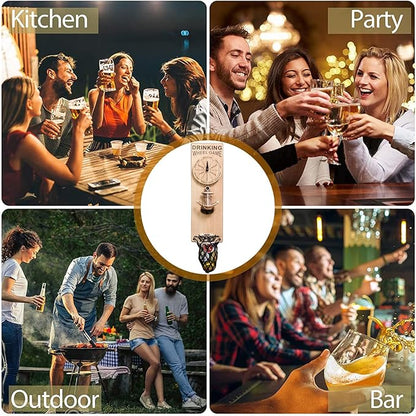 Magnetic Bottle Openers with Catcher, Wall Mounted Wooden Beer Bottle Opener with Game Roulette, Boat Anchor Corkscrew, Home Bar Accessories for Kitchen, Outdoor, Ideal Beer Gifts for Men (Style 10)