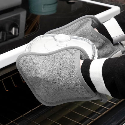 RITZ Terry Pocket Mitt & Hot Pad: Unparalleled Heat Resistant, Durable 100% Cotton – Ergonomically Designed for Optimal Grip – Easy-Care Machine Washable – 2-Pack, Titanium - Image 4