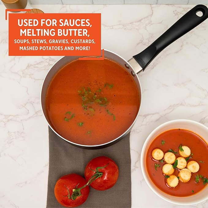 IMUSA 2.0 Qt PFAS Free Ceramic Nonstick Saucepan, Small Pot for Sauces, Gravies, Soups, Stews, Boiling & Heating, Aluminum Cookware with Cool-Touch Handle - Image 6