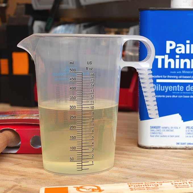 16oz, 1 Pint (2 cup) Measure Pitcher - Convenient Conversion Chart – Multi Purpose Food Grade Great for Cooking, Hobbies, Shop Oil, Fluids, Pool Spa and Lawn with High Chemical Resistance by Turnah - Image 6