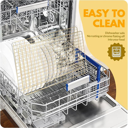 2 PCS Cooling Racks for Cooking and Baking, 15x10 Inches Stainless Steel Cooling Rack, Sheet Pan with Wire Rack for Baking Sheet, Bacon Rack Oven Safe Fits Jelly Roll Sheet Pan - Image 5