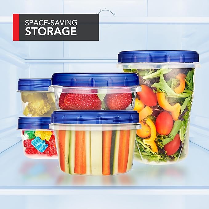 Stock Your Home 8oz Plastic Containers with Twist Top Lids (4 Pack), 1 Cup Small Freezer Containers for Leftover Food, Airtight Reusable Soup Containers with Lids, Microwave and Dishwasher Safe - Image 6