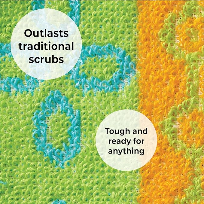 Skoy Scrub, 1-piece Reusable, Non-Scratching Dish Scrubber for Kitchen and Household Cleaning, Planet-Friendly, Dishwasher Safe Soft Scrub, Monochromatic Colors - Image 5