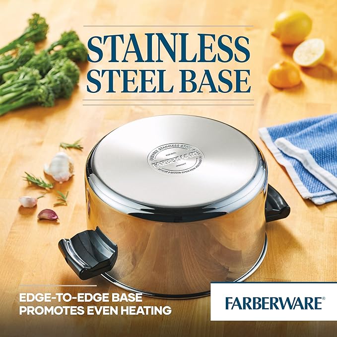 Farberware Classic Stainless Steel 6-Quart Stockpot with Lid, Stainless Steel Pot with Lid, Silver - Image 6