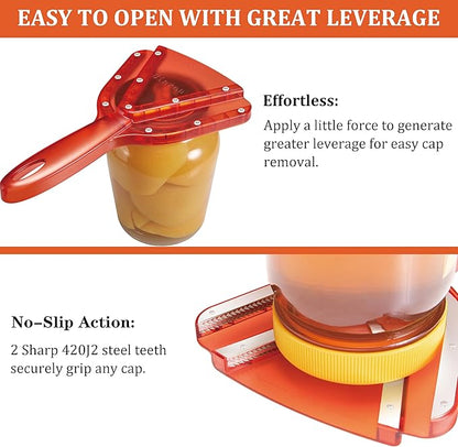 Uinxan Jar Opener for Weak Hand & Seniors with Arthritis,Easy Twist Off Bottle Caps,Patent | Unique Kitchen Gadgets,Handheld Lid Top Open for Elderly/Women/Men (Purple) - Image 3