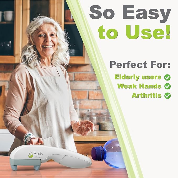 Electric Bottle Opener for Seniors - Automatic Solution for Easy Opening of Water Bottles. Ideal for Weak Hands or Those with Arthritis. Perfect for Soda, Milk, Juice. Battery Powered. - Image 4