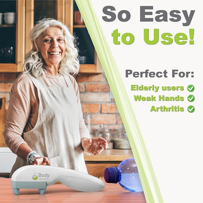 Electric Bottle Opener for Seniors - Automatic Solution for Easy Opening of Water Bottles. Ideal for Weak Hands or Those with Arthritis. Perfect for Soda, Milk, Juice. Battery Powered. - Image 4