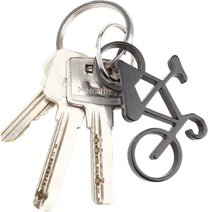 SWATOM Bicycle Bottle Opener with Keychain Key Tag Chain Ring Accessories 6PCS…