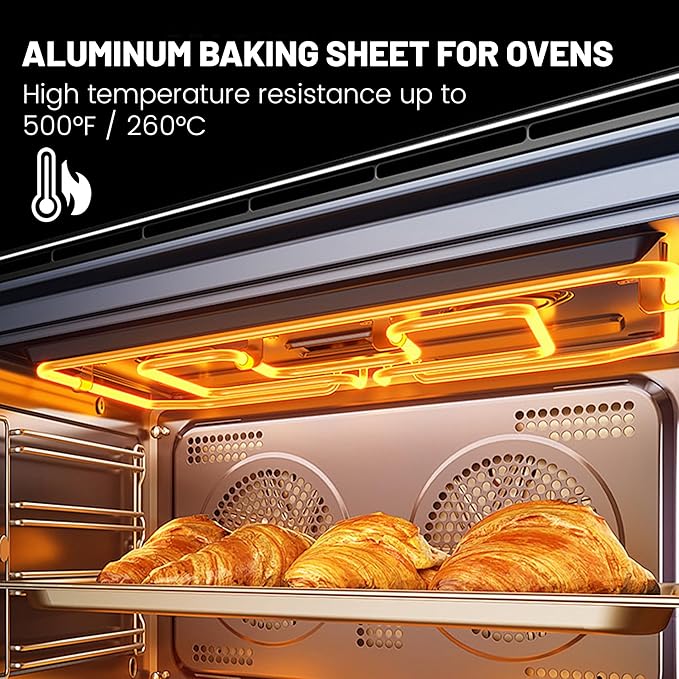 BIEAMA 6 Pack Half Size Baking Sheet Pan Aluminum Commercial Pan for Oven Freezer Bakery Hotel Restaurant 18" × 13" - Image 7