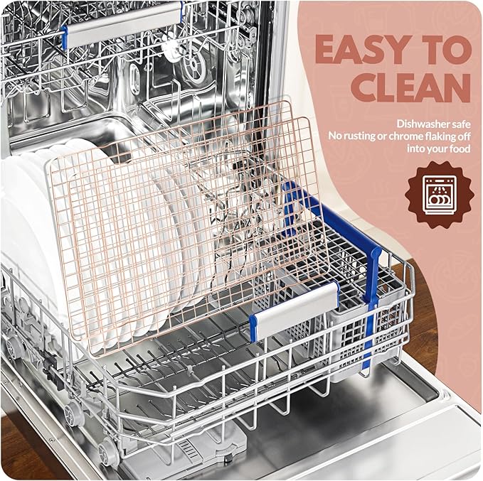 2 PCS Cooling Racks for Cooking and Baking, 14.8x10 Inches Stainless Steel Cooling Rack, Sheet Pan with Wire Rack for Baking Sheet, Bacon Rack Oven Safe Fits Jelly Roll Sheet Pan - Image 5