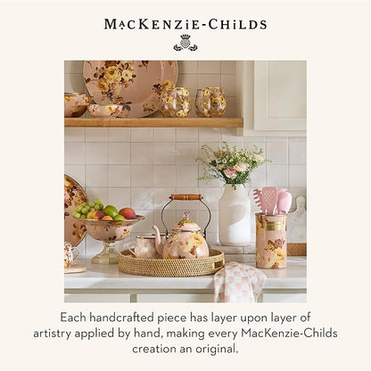 MACKENZIE-CHILDS Enamel Utensil Holder, Stylish Kitchen Countertop Organizer, Wild Rose Mauve - Image 6