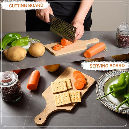 AWIZOM 6 Pcs Thicken Bamboo Cutting Board Bulk 11x5 Inch Personalized Wood Chopping Board Customized Laser Engraving Charcuterie Boards for Wedding Mother's Day Housewarming Present,0.39" Thick - Image 4